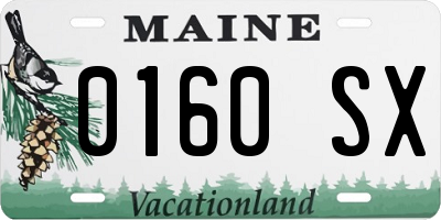 ME license plate 0160SX
