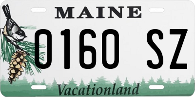 ME license plate 0160SZ