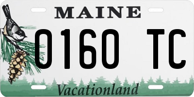 ME license plate 0160TC