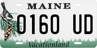 ME license plate 0160UD