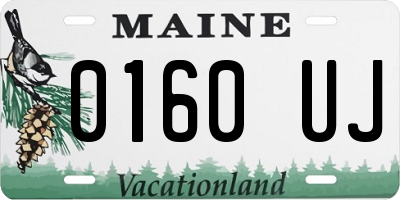 ME license plate 0160UJ