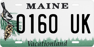 ME license plate 0160UK