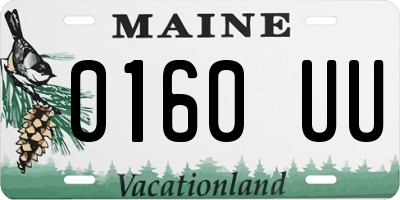 ME license plate 0160UU