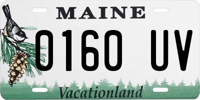 ME license plate 0160UV