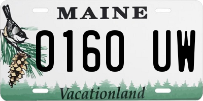 ME license plate 0160UW