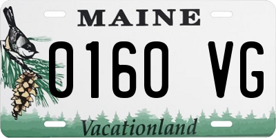 ME license plate 0160VG