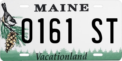 ME license plate 0161ST