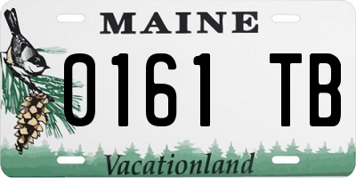 ME license plate 0161TB