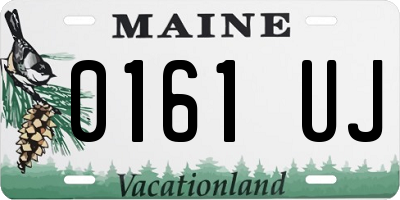 ME license plate 0161UJ