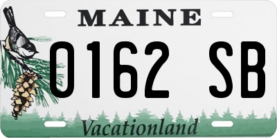 ME license plate 0162SB