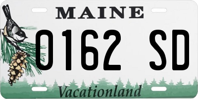ME license plate 0162SD