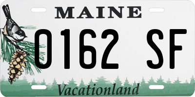 ME license plate 0162SF