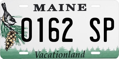 ME license plate 0162SP