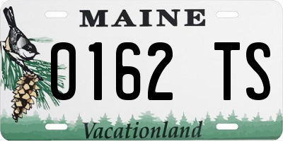 ME license plate 0162TS