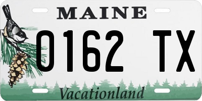 ME license plate 0162TX