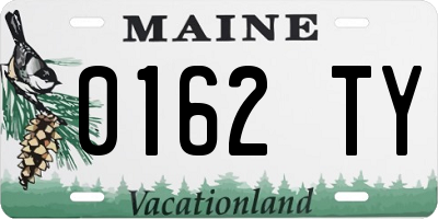 ME license plate 0162TY