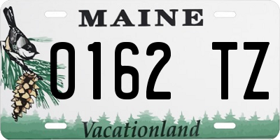 ME license plate 0162TZ
