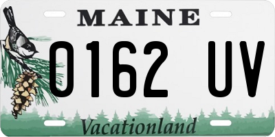 ME license plate 0162UV