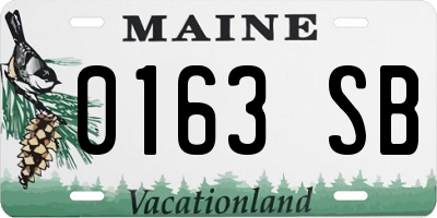 ME license plate 0163SB