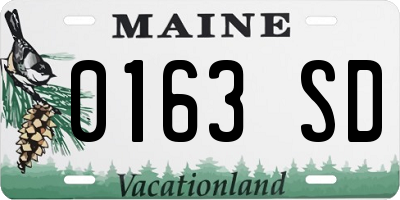 ME license plate 0163SD