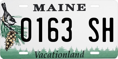 ME license plate 0163SH