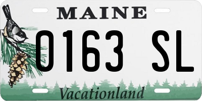 ME license plate 0163SL