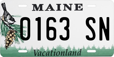 ME license plate 0163SN