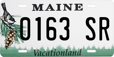 ME license plate 0163SR