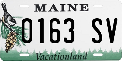ME license plate 0163SV
