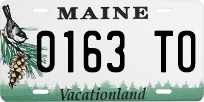 ME license plate 0163TO