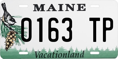 ME license plate 0163TP
