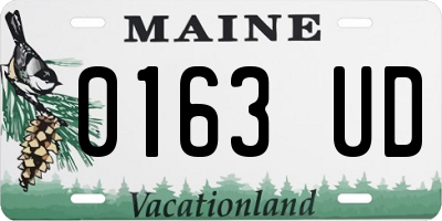 ME license plate 0163UD