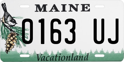 ME license plate 0163UJ