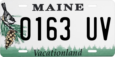 ME license plate 0163UV