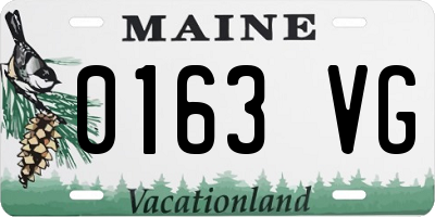 ME license plate 0163VG