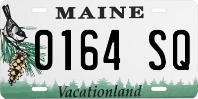 ME license plate 0164SQ