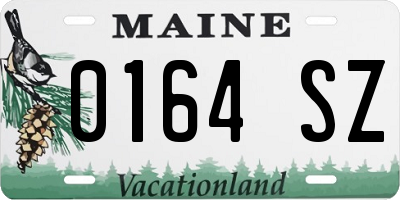 ME license plate 0164SZ