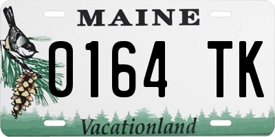 ME license plate 0164TK