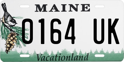 ME license plate 0164UK