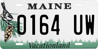 ME license plate 0164UW