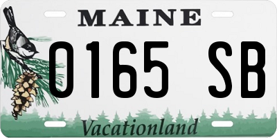 ME license plate 0165SB