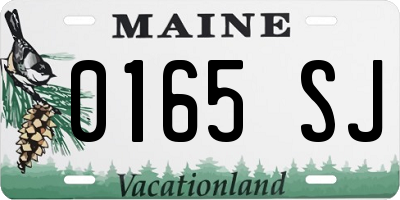 ME license plate 0165SJ