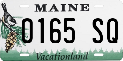 ME license plate 0165SQ