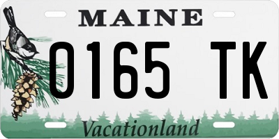 ME license plate 0165TK