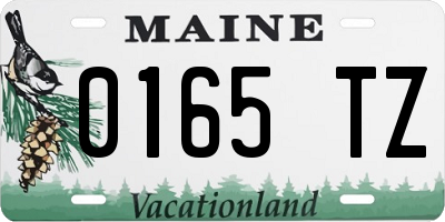 ME license plate 0165TZ