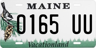 ME license plate 0165UU