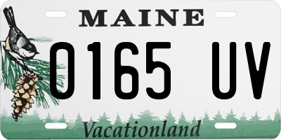 ME license plate 0165UV