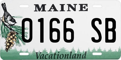 ME license plate 0166SB