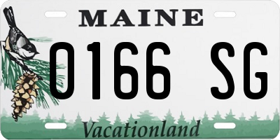 ME license plate 0166SG