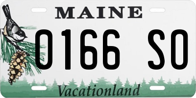 ME license plate 0166SO